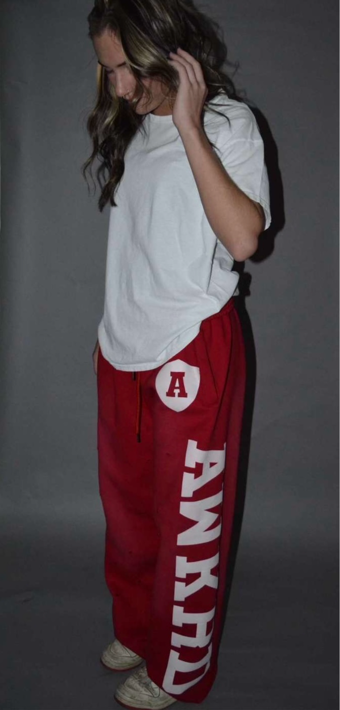 Red Awkrd sweats (preorder)