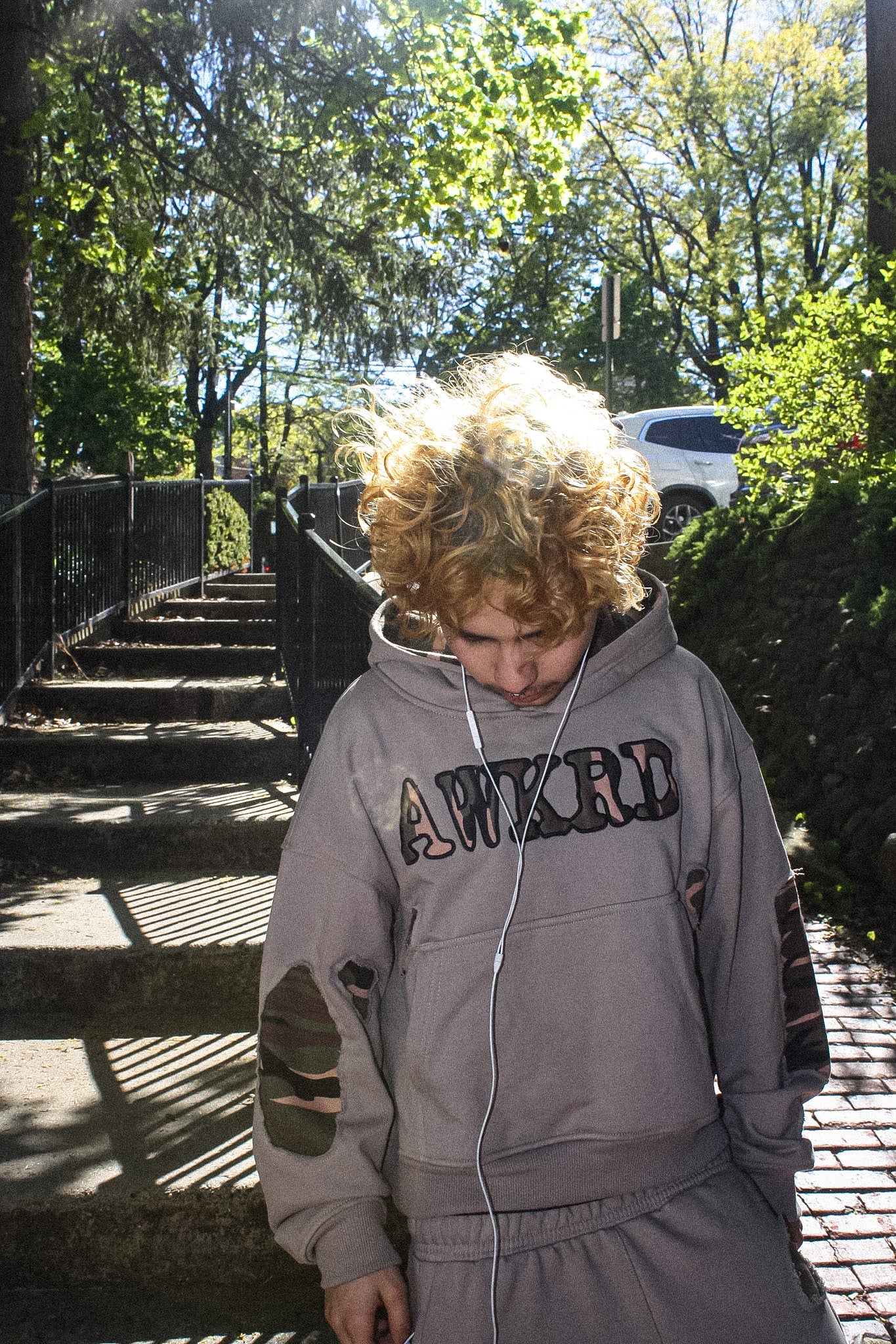 GREY CAMO HOODIE