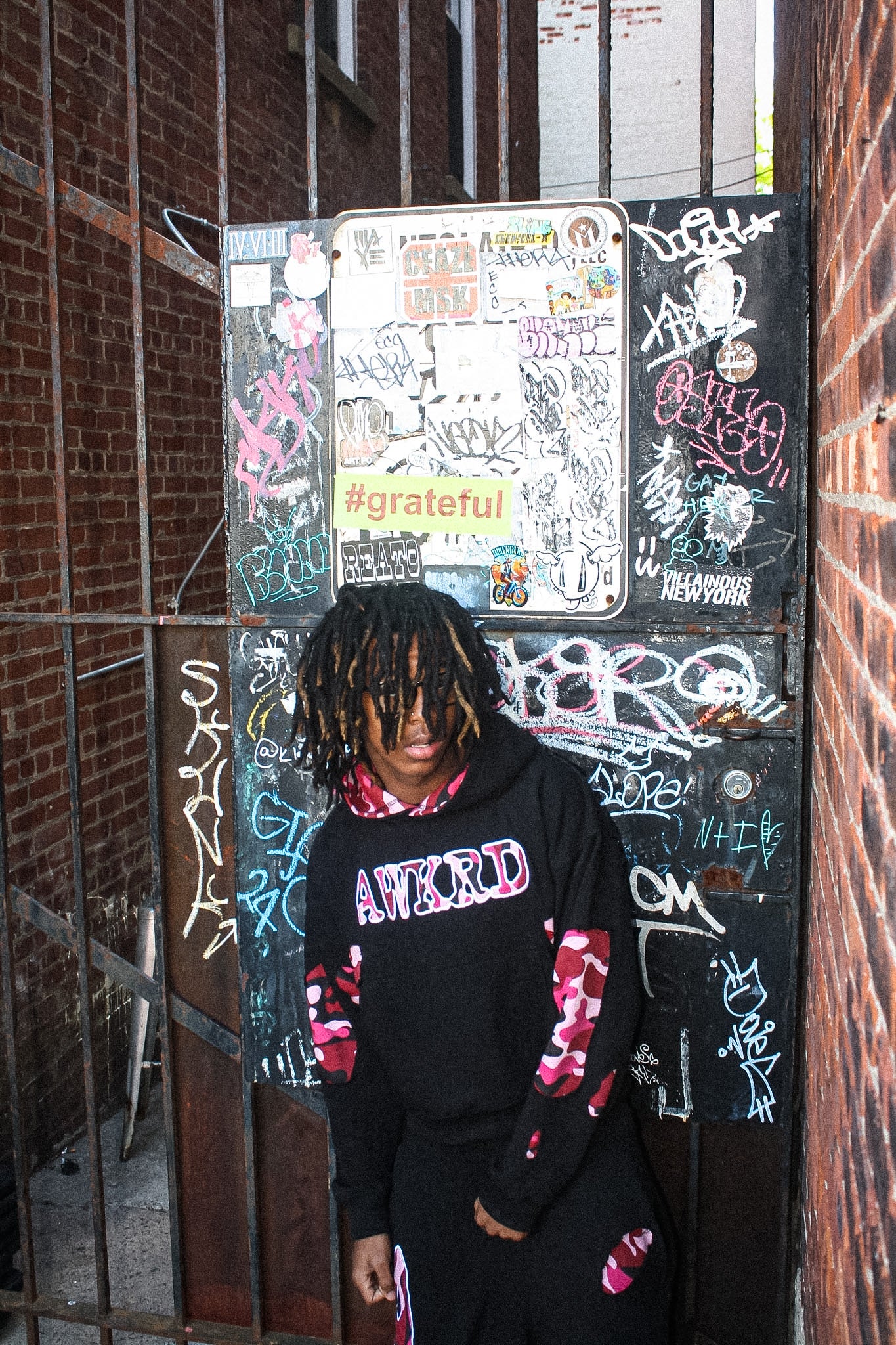 BLACK PINK CAMO HOODIE